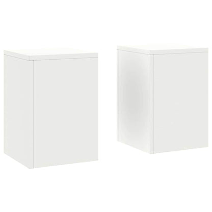 Supporti per piante 2 pcs Bianco 24 x 24 x 35 cm Acciaio