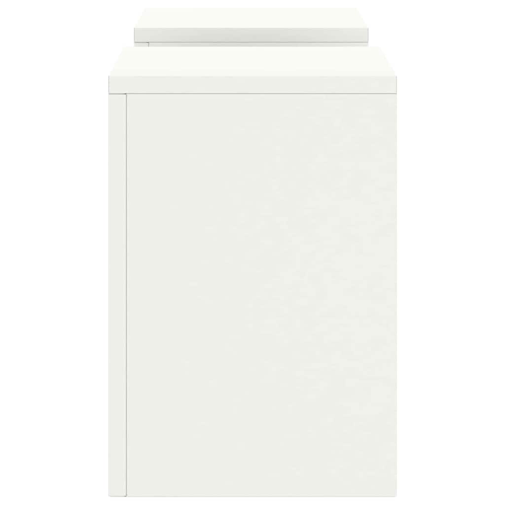 Supporti per piante 2 pcs Bianco 24 x 24 x 35 cm Acciaio
