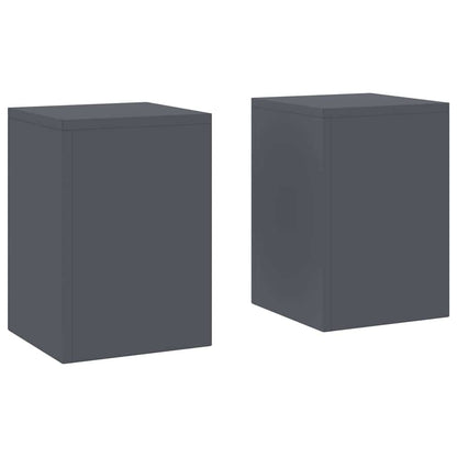 Supporti per piante 2 pcs Antracite 24 x 24 x 35 cm Acciaio