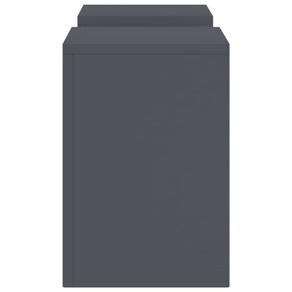 Supporti per piante 2 pcs Antracite 24 x 24 x 35 cm Acciaio