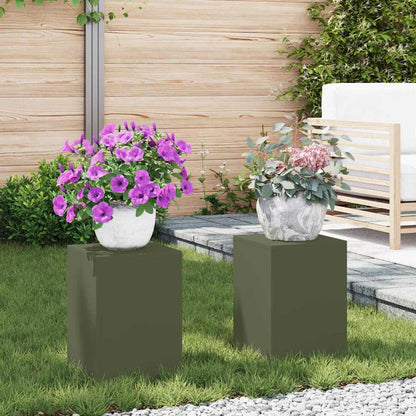 Supporti per piante 2 pcs Oliver verde 24 x 24 x 35 cm Acciaio