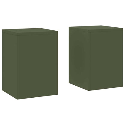 Supporti per piante 2 pcs Oliver verde 24 x 24 x 35 cm Acciaio