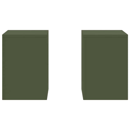 Supporti per piante 2 pcs Oliver verde 24 x 24 x 35 cm Acciaio