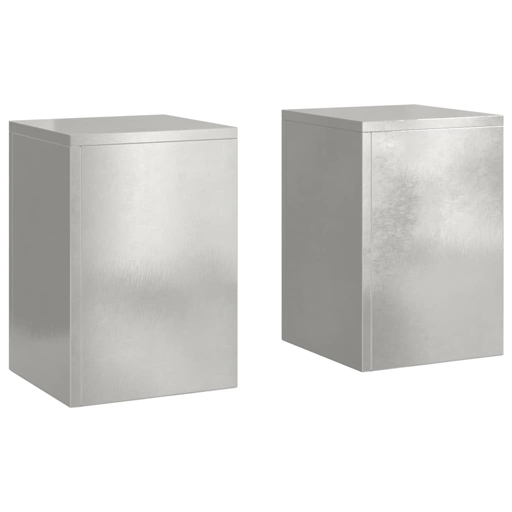 Supporti per piante 2 pcs Argento 24 x 24 x 35 cm