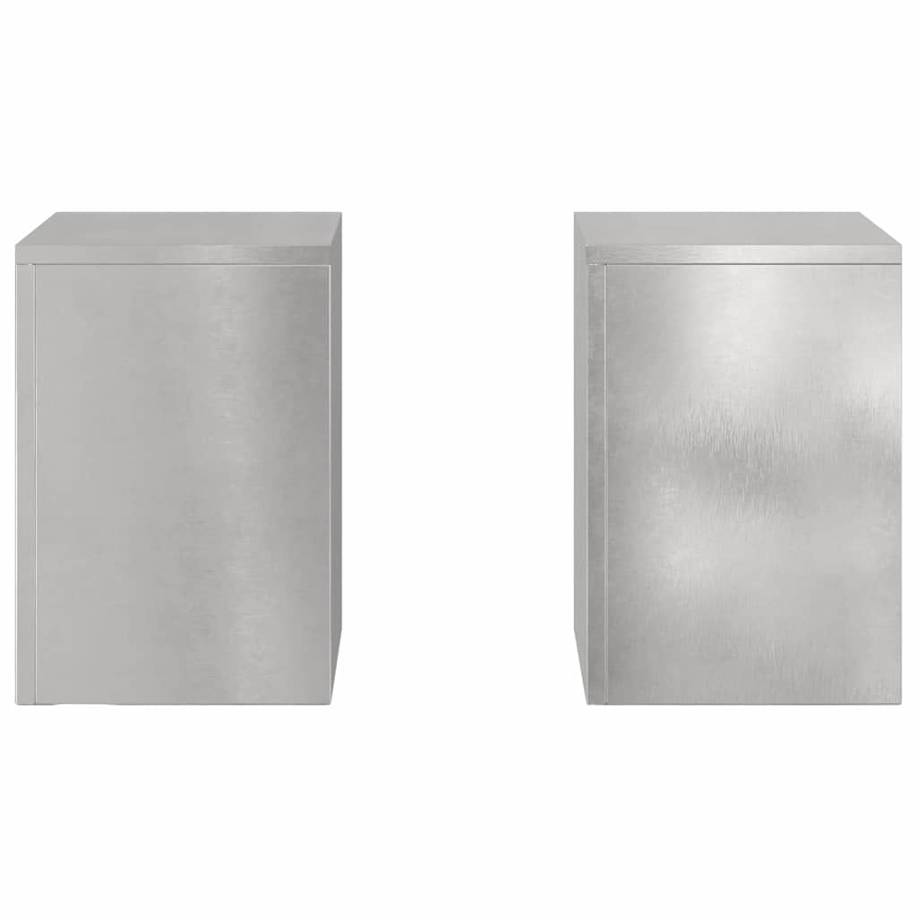 Supporti per piante 2 pcs Argento 24 x 24 x 35 cm