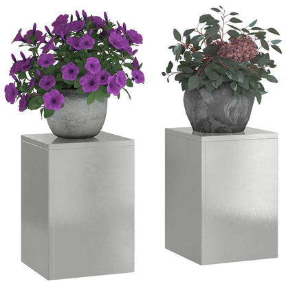Supporti per piante 2 pcs Argento 24 x 24 x 35 cm