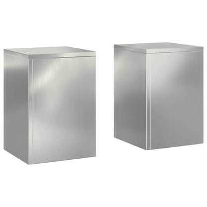 Supporti per piante 2 pcs Argento 24 x 24 x 35 cm