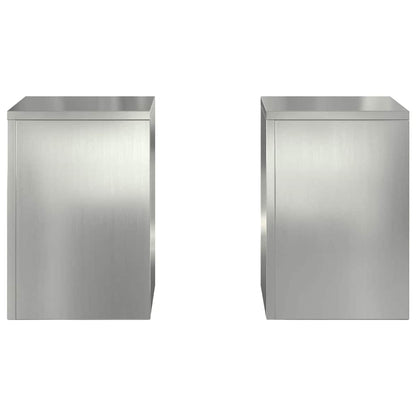 Supporti per piante 2 pcs Argento 24 x 24 x 35 cm