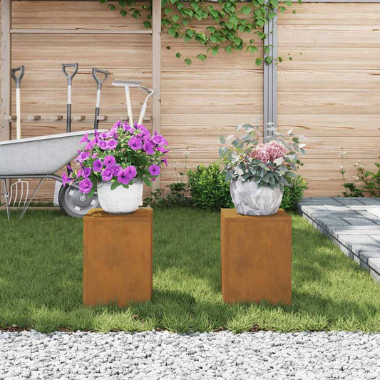 Supporti per piante 2 pcs Ruggine 24 x 24 x 35 cm