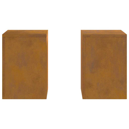 Supporti per piante 2 pcs Ruggine 24 x 24 x 35 cm