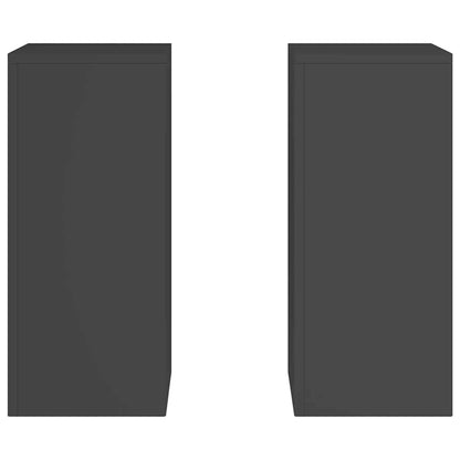 Supporti per piante 2 pcs Nero 24 x 24 x 55 cm Acciaio