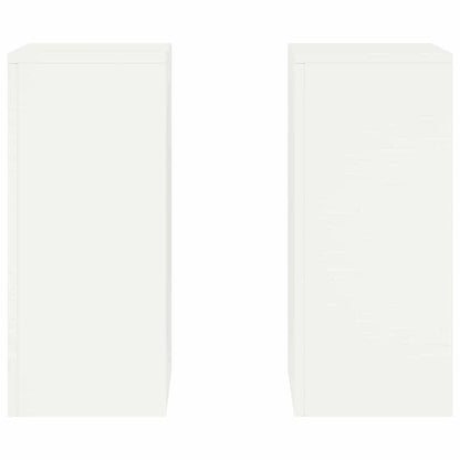 Supporti per piante 2 pcs Bianco 24 x 24 x 55 cm Acciaio