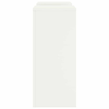Supporti per piante 2 pcs Bianco 24 x 24 x 55 cm Acciaio
