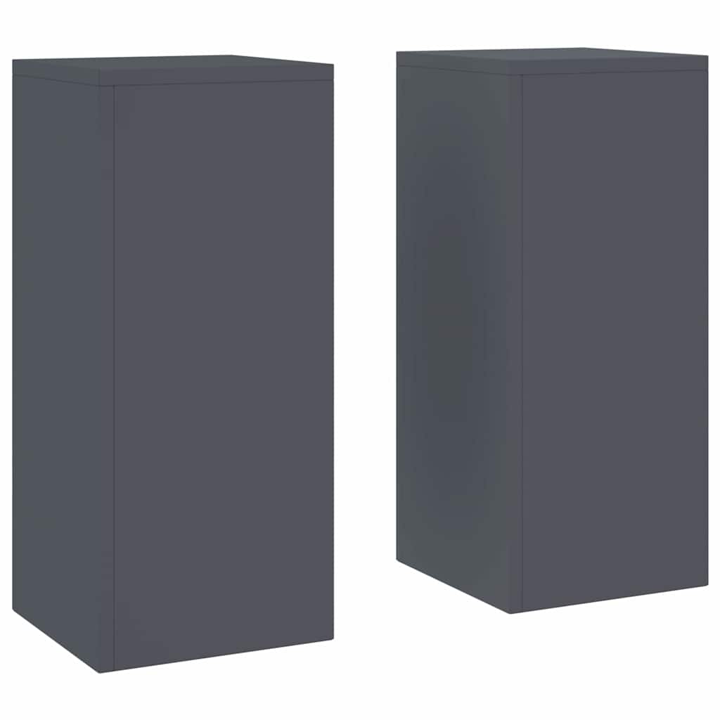 Supporti per piante 2 pcs Antracite 24 x 24 x 55 cm Acciaio