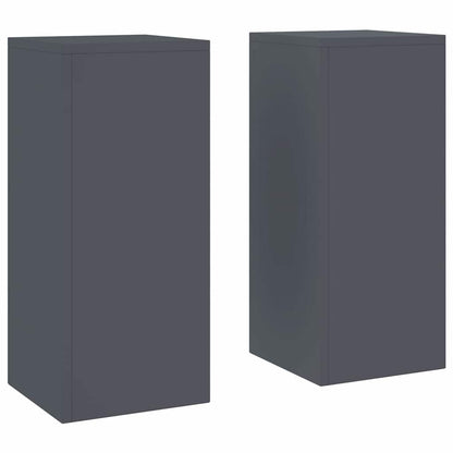 Supporti per piante 2 pcs Antracite 24 x 24 x 55 cm Acciaio