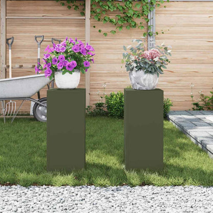 Supporti per piante 2 pcs Oliver verde 24 x 24 x 55 cm Acciaio