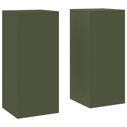 Supporti per piante 2 pcs Oliver verde 24 x 24 x 55 cm Acciaio