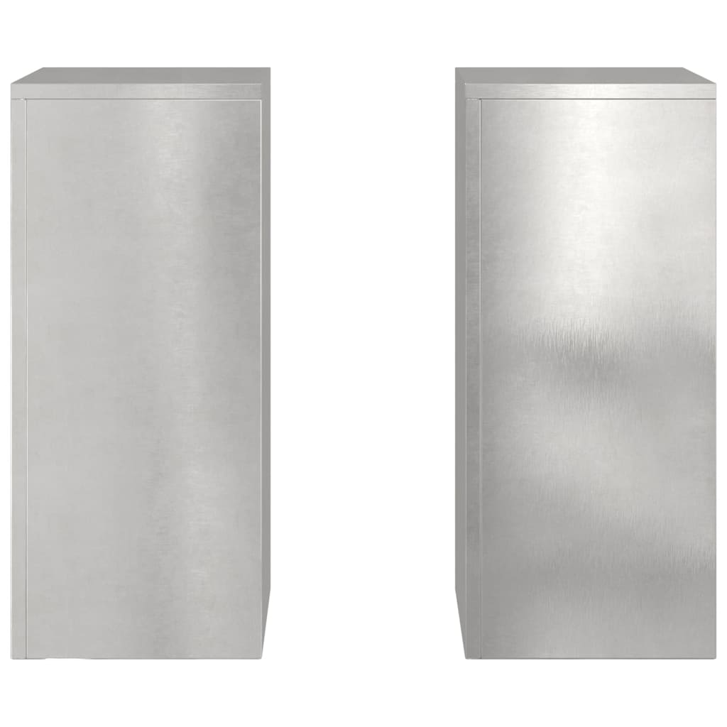 Supporti per piante 2 pcs Argento 24 x 24 x 55 cm