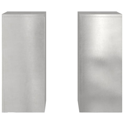 Supporti per piante 2 pcs Argento 24 x 24 x 55 cm