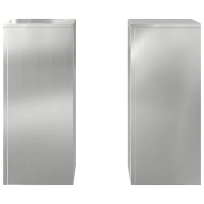Supporti per piante 2 pcs Argento 24 x 24 x 55 cm