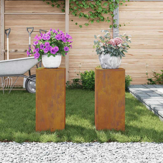 Supporti per piante 2 pcs Ruggine 24 x 24 x 55 cm