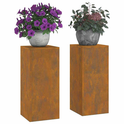 Supporti per piante 2 pcs Ruggine 24 x 24 x 55 cm