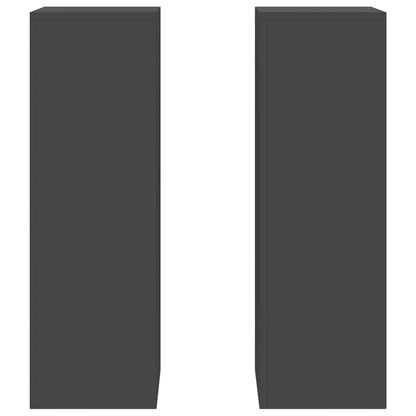Supporti per piante 2 pcs Nero 24 x 24 x 75 cm Acciaio