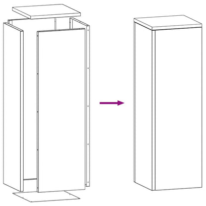 Supporti per piante 2 pcs Antracite 24 x 24 x 75 cm Acciaio