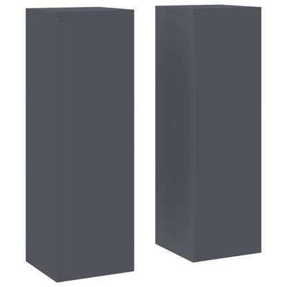 Supporti per piante 2 pcs Antracite 24 x 24 x 75 cm Acciaio