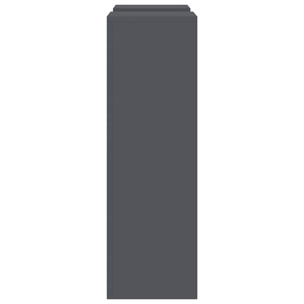 Supporti per piante 2 pcs Antracite 24 x 24 x 75 cm Acciaio