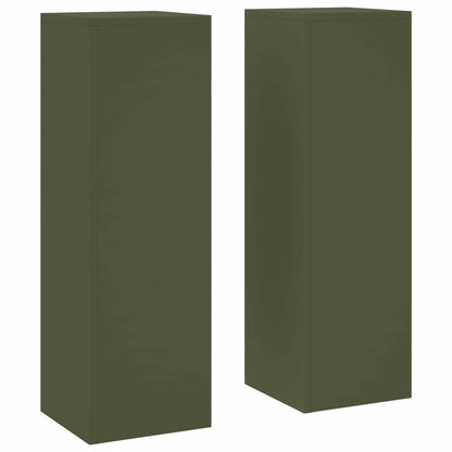 Supporti per piante 2 pcs Oliver verde 24 x 24 x 75 cm Acciaio
