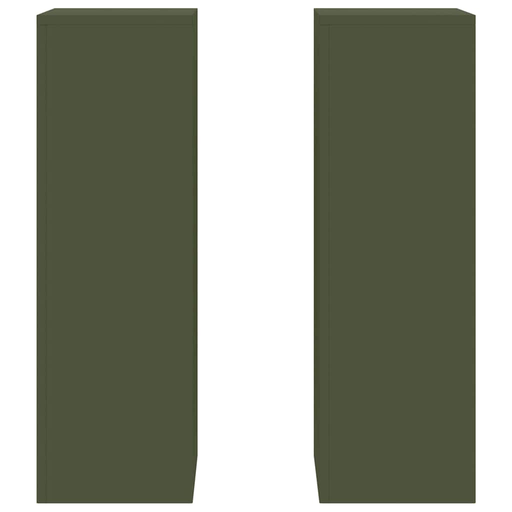 Supporti per piante 2 pcs Oliver verde 24 x 24 x 75 cm Acciaio