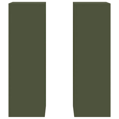 Supporti per piante 2 pcs Oliver verde 24 x 24 x 75 cm Acciaio