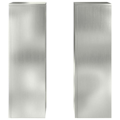 Supporti per piante 2 pcs Argento 24 x 24 x 75 cm