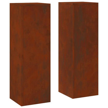 Supporto per piante 2 pcs Ruggine 24 x 24 x 75 cm | homemem39