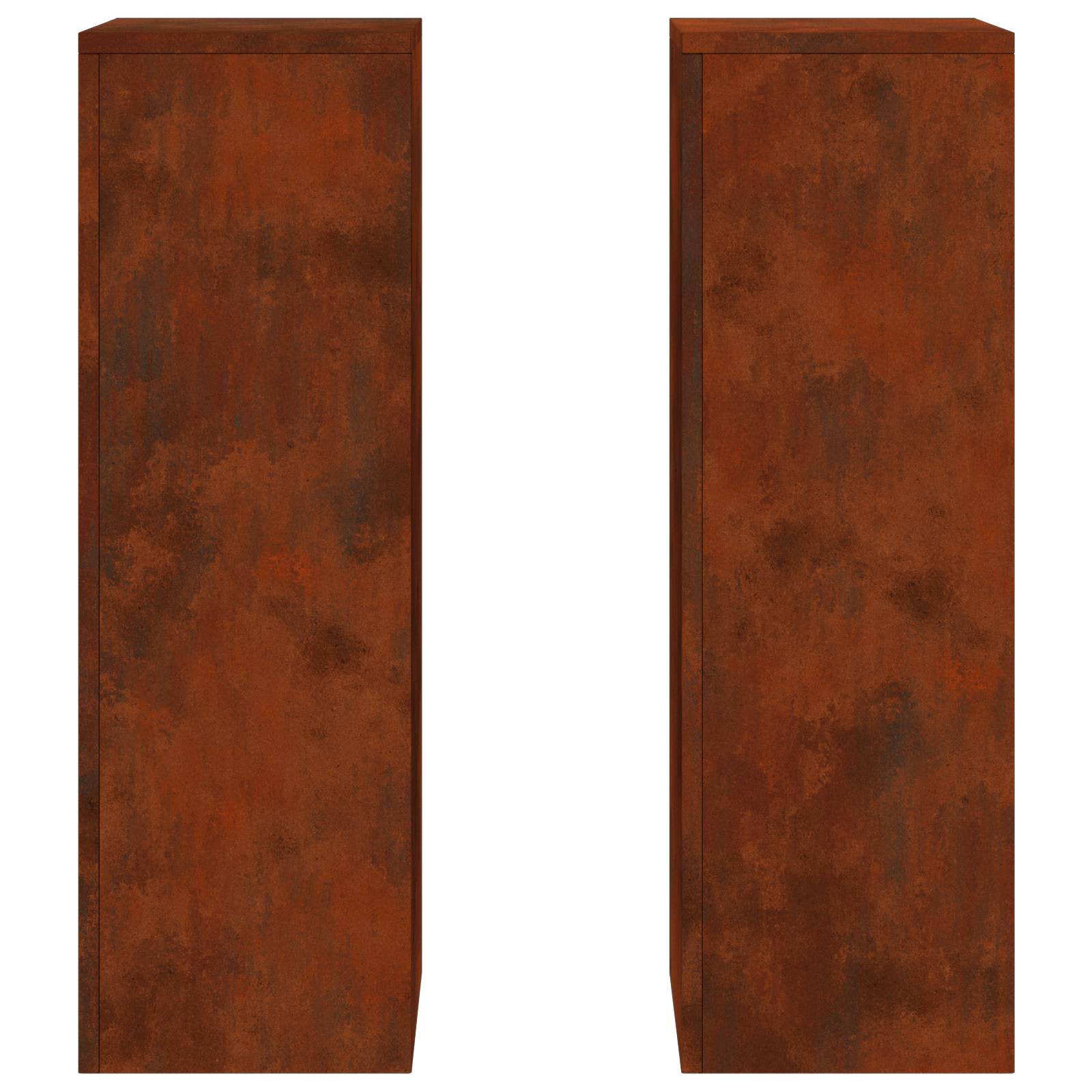 Supporto per piante 2 pcs Ruggine 24 x 24 x 75 cm | homemem39