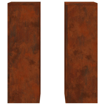 Supporto per piante 2 pcs Ruggine 24 x 24 x 75 cm | homemem39