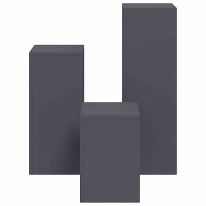 Supporti per piante 3 pcs Antracite 24 x 24 x 75 cm Acciaio