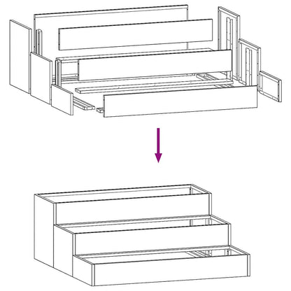 Vaso da giardino Nero 90 x 90 x 35 cm Acciaio