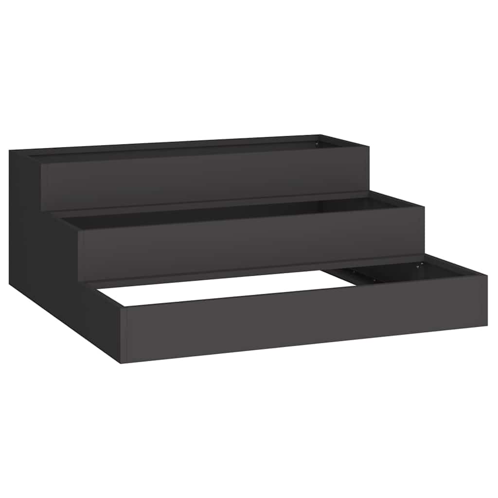 Vaso da giardino Nero 90 x 90 x 35 cm Acciaio