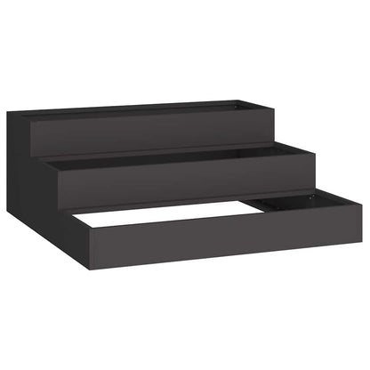 Vaso da giardino Nero 90 x 90 x 35 cm Acciaio