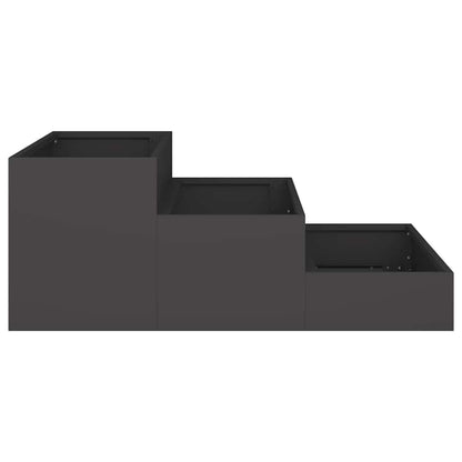 Vaso da giardino Nero 90 x 90 x 35 cm Acciaio