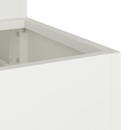 Vaso da giardino Bianco 90 x 90 x 35 cm Acciaio