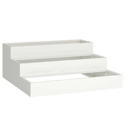 Vaso da giardino Bianco 90 x 90 x 35 cm Acciaio
