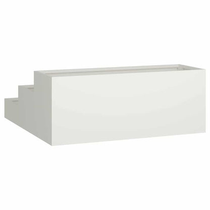 Vaso da giardino Bianco 90 x 90 x 35 cm Acciaio