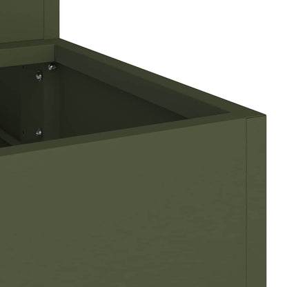 Vaso da giardino Oliver verde 90 x 90 x 35 cm Acciaio
