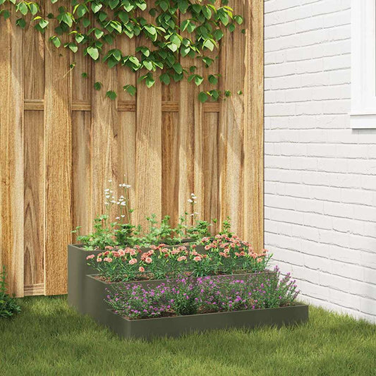 Vaso da giardino Oliver verde 90 x 90 x 35 cm Acciaio