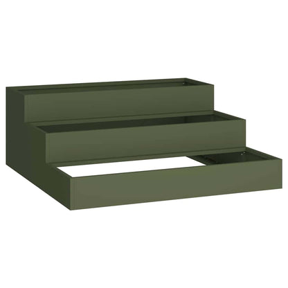 Vaso da giardino Oliver verde 90 x 90 x 35 cm Acciaio