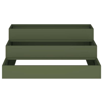 Vaso da giardino Oliver verde 90 x 90 x 35 cm Acciaio