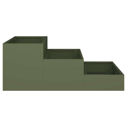 Vaso da giardino Oliver verde 90 x 90 x 35 cm Acciaio
